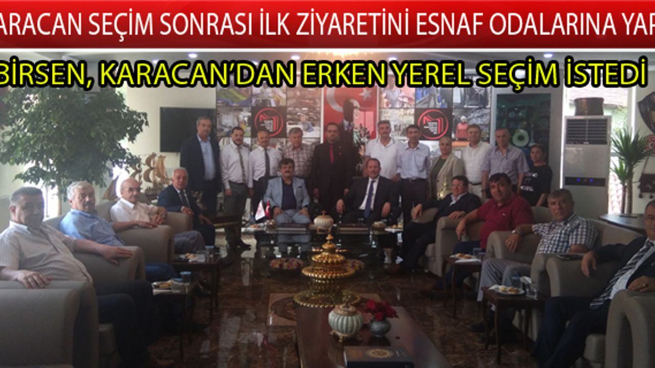Karacan esnaf temsilcileri ile bir araya geldi