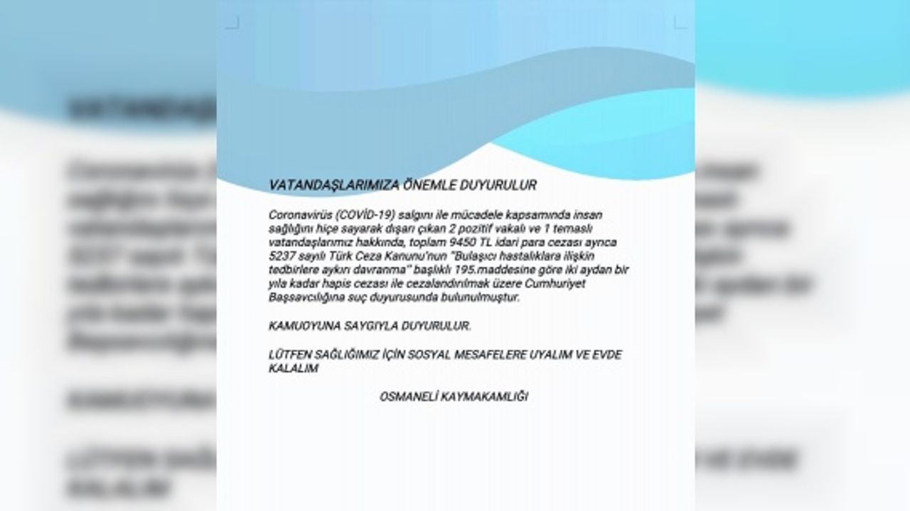 Karantinadan çıkıp alışverişe gidince 9 bin 450 TL ceza aldılar