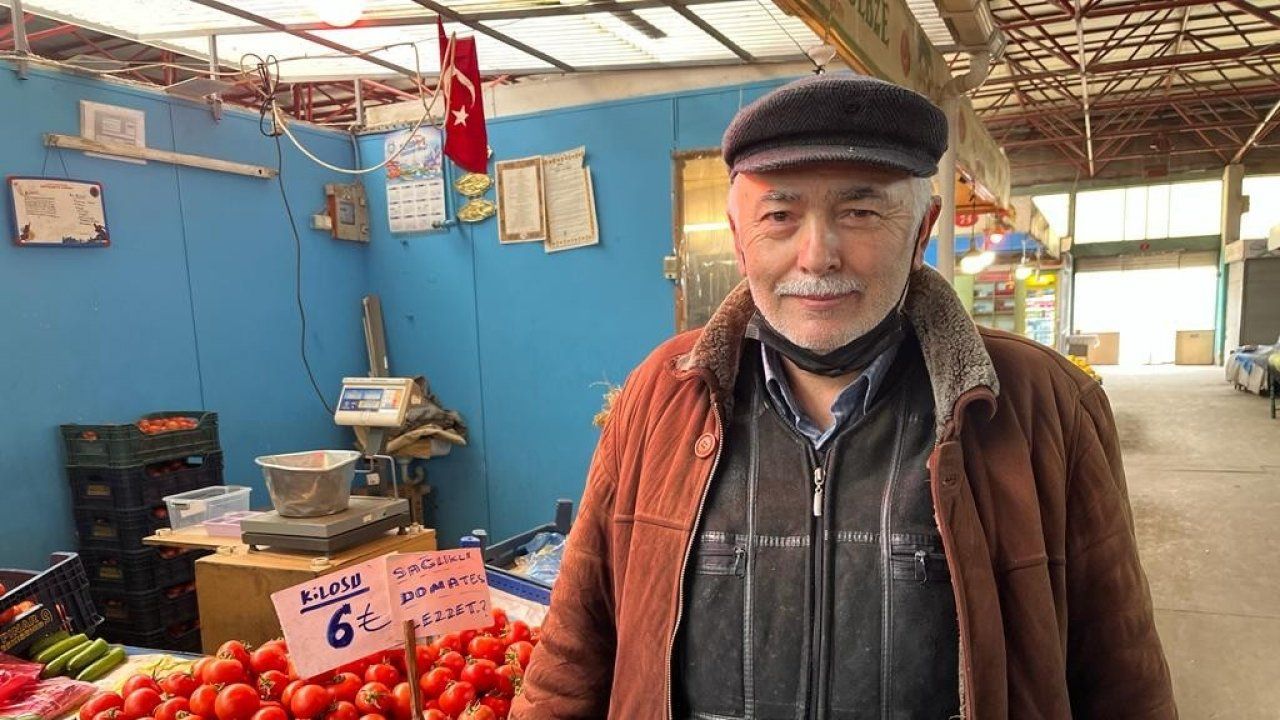 Eskişehir pazarında domates 6 lira