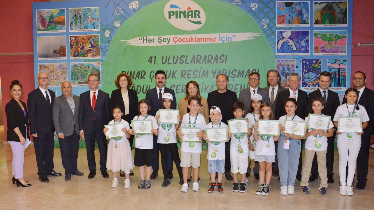 Pınar resim yarışmasında çocuklar ödüllerine kavuştu