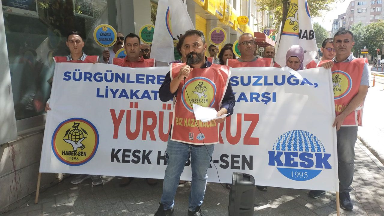 PTT çalışanları sürgünlere karşı yürüyor