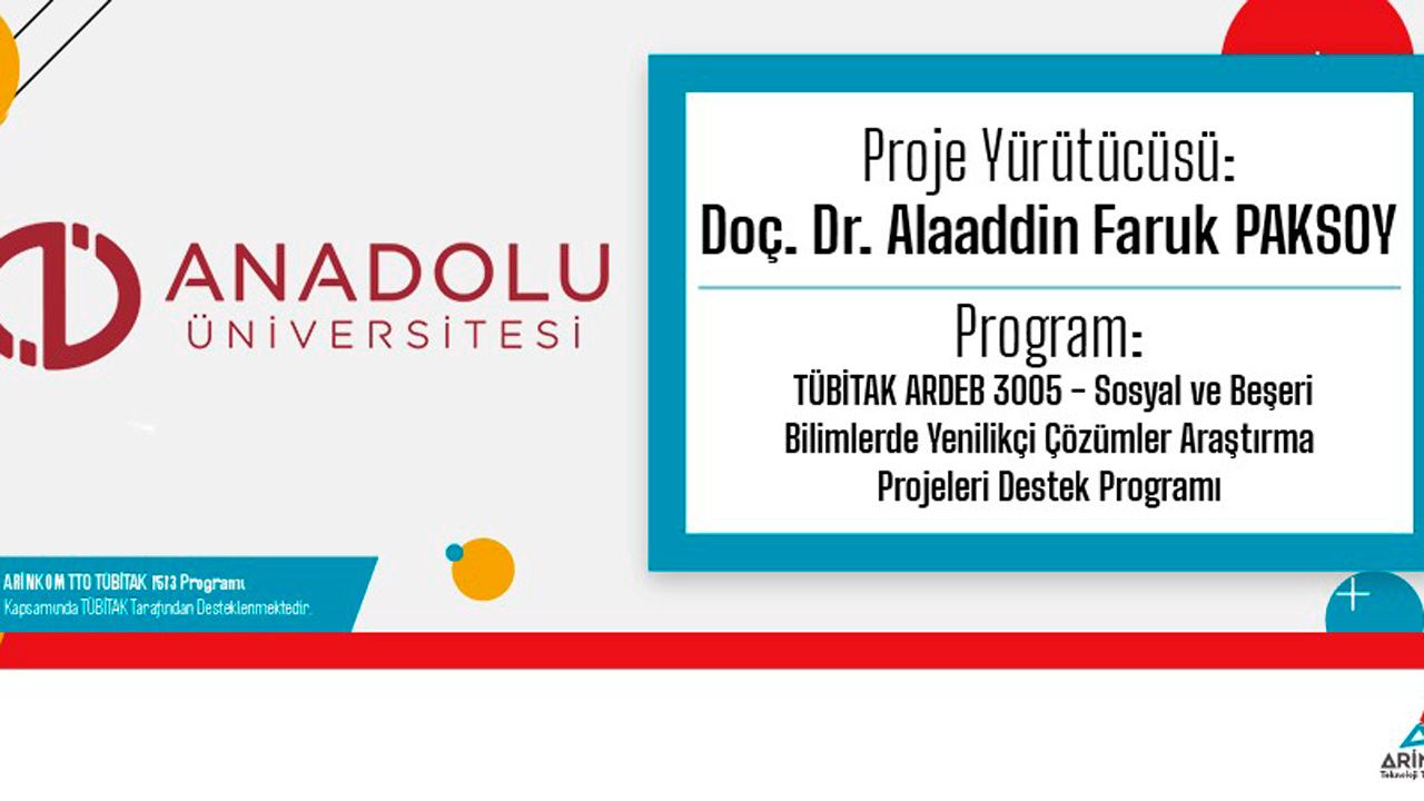 Anadolu’nun TÜBİTAK 3005 projesi kabul edildi