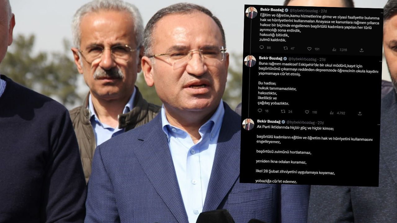 Bakan Bozdağ'dan Eskişehir'deki başörtülü öğrenci tweeti
