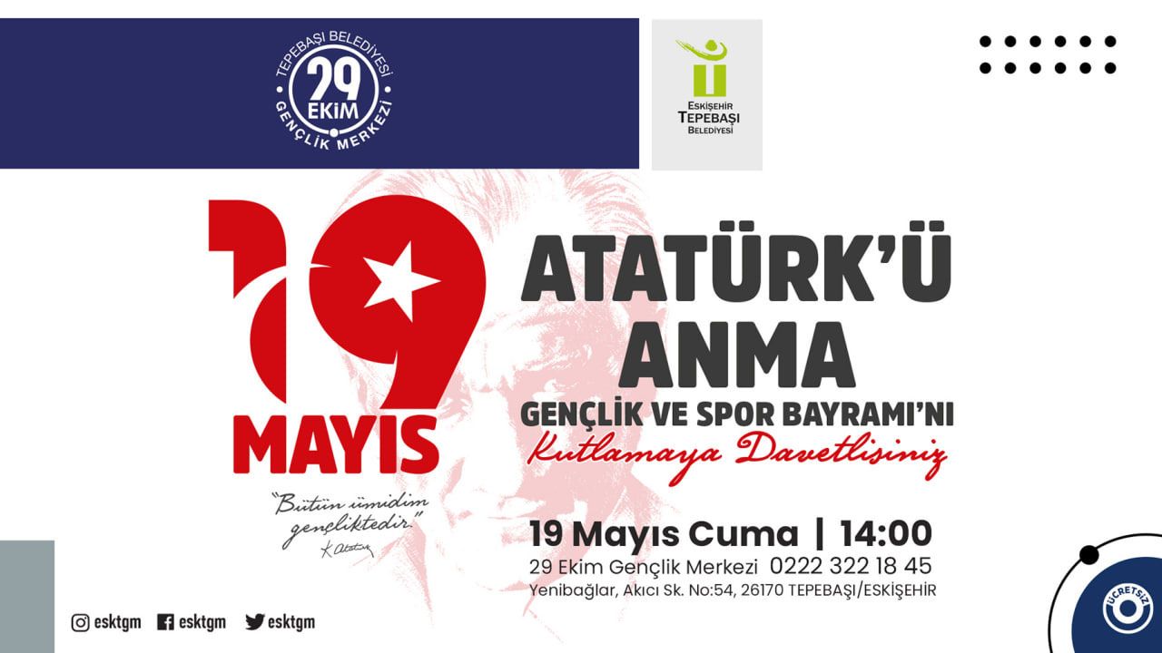 19 Mayıs Atatürk’ü Anma Gençlik Ve Spor Bayramı Kutlanacak