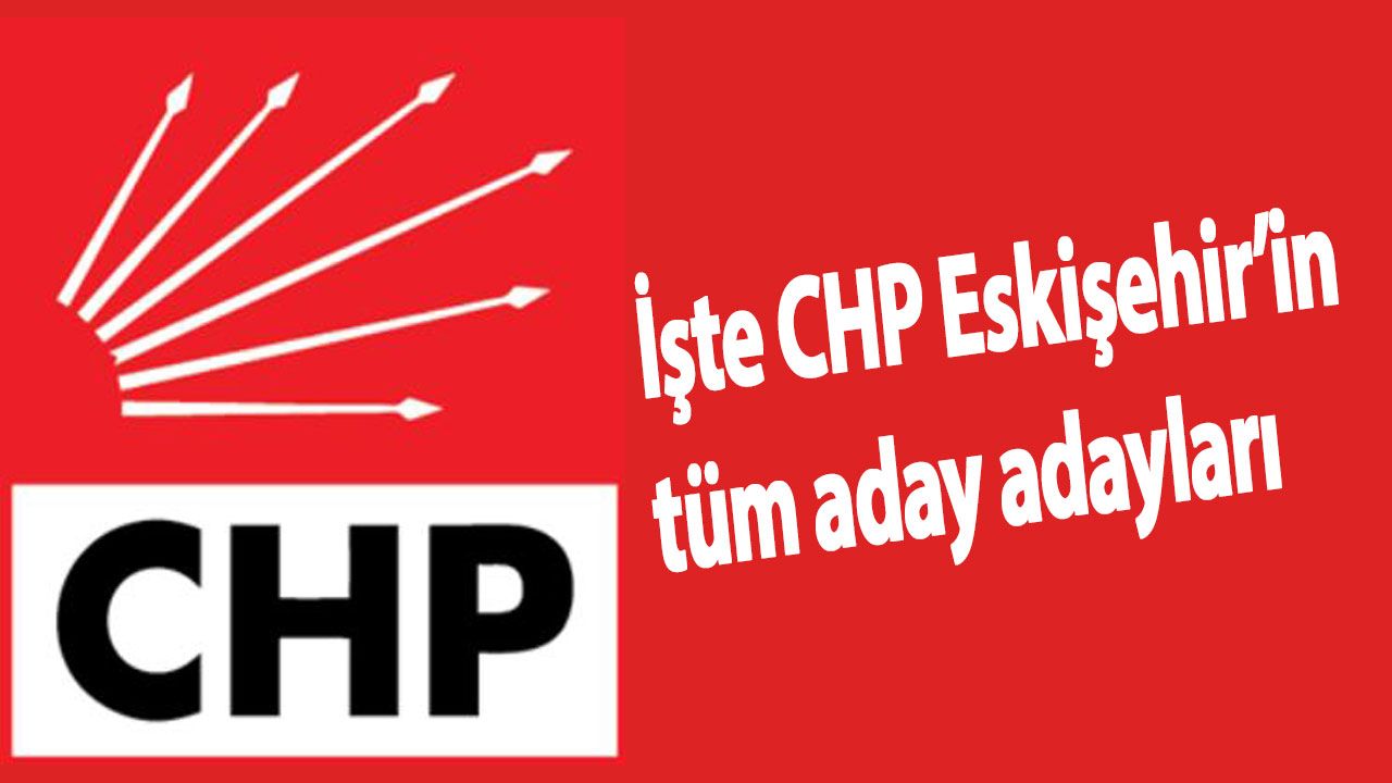 CHP'nin tüm aday adayları belli oldu