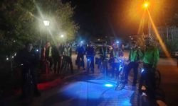 Doğa tutkunlarından 30 kilometrelik bisikletli gece turu