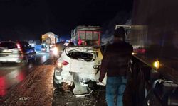 Kütahya’da zincirleme trafik kazası: 1 yaralı