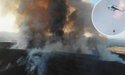 Eskişehir'deki yangına havadan müdahale sürüyor
