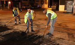 Baksan Köprüsü’nde gece mesaisi