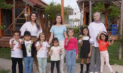 Çocuklar doğa ile iç içe öğrenmenin keyfini yaşıyor