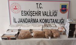 2 kilo kaçak tütün, 6 bin 640 makaron