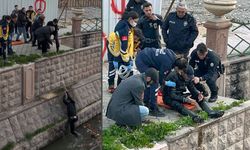 Porsuk Çayı’na düşen şahıs sarkıtılan iple çıkarıldı