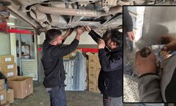 Araç içerisinde sıkışan yavru kediyi tamirhanede çırak sahiplendi