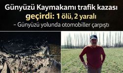 Günyüzü Kaymakamı trafik kazası geçirdi: 1 ölü, 2 yaralı