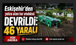 Tur otobüsü devrildi: 46 yaralı