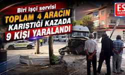 Eskişehir'de 4 Araç Birbirine Girdi: 9 Yaralı