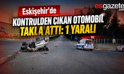 Refüje Çarpan Araç Takla Attı