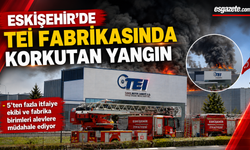 Eskişehir'de TEI fabrikasında korkutan yangın