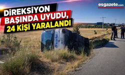 Eskişehir'de yolcu otobüsü devrildi: 24 yaralı