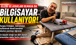 Elleri ve ayakları olmasa da bilgisayar kullanıyor