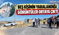 Eskişehir'de beş kişinin yaralandığı trafik kazası görüntüleri ortaya çıktı