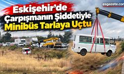 Eskişehir’de Minibüs Tarlaya Uçtu: 1 Yaralı