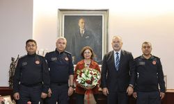İtfaiyecilerden Başkan Ünlüce’ye Anlamlı Ziyaret