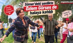 Sümer'deki şenlikte Özlem Gürses de halaya katıldı
