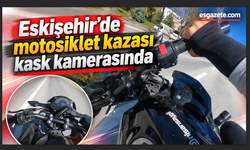 Eskişehir’de Motosiklet Kazası Kask Kamerasında