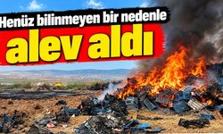 Eskişehir'deki yangında binlerce plastik kasa yandı