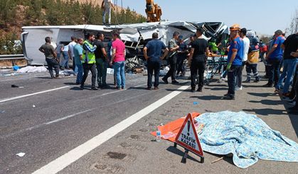 Gaziantep'te trafik kazası 16 ölü