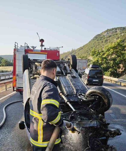 Osmangazi Tüneli çıkışında trafik kazası