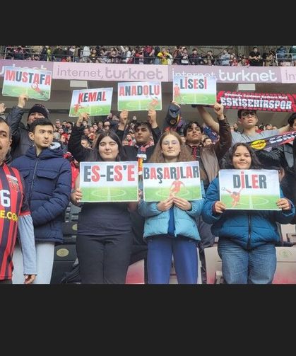 Gazi Mustafa Kemal Anadolu Lisesi'nden Eskişehirspor'a tam destek