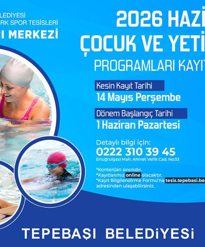 Tepebaşı’nda yüzme kayıtları başlıyor