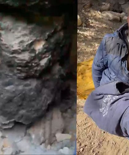 Mağaraya sığınan yaşlı adam çıkmak istemedi