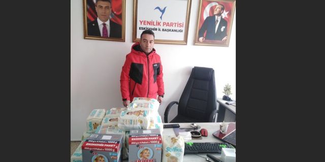 Ortatepe’den deprem bölgesine bebek bezi yardımı