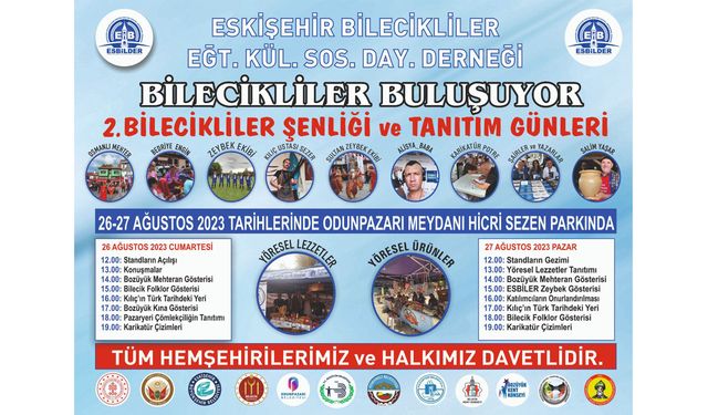 2. Bilecikliler şenliği düzenleniyor