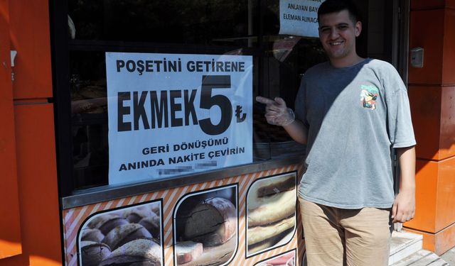 Poşetini getirene ekmek 7 lira yerine 5 lira