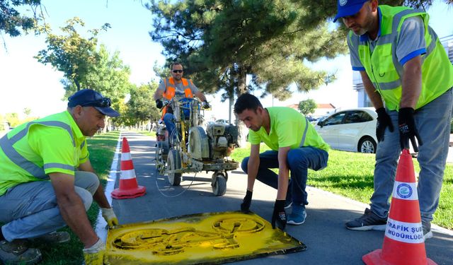 Büyükerşen bisiklet yolu  çalışmalarını inceledi