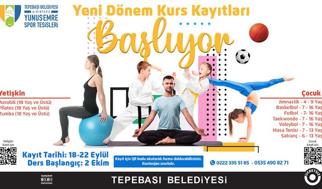 Güz dönemi kurs kayıtları başlıyor