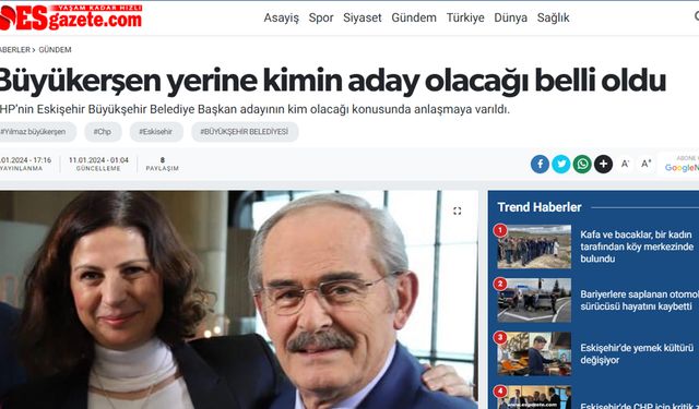 Ünlüce’nin adaylığını ilk esgazete duyurdu