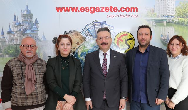 Vali Aksoy, Esgazete’yi ziyaret etti