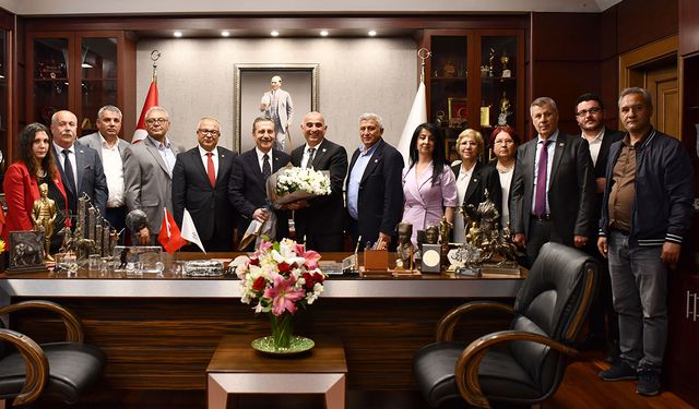 CHP ilçe başkanlarından başkan Ataç’a ziyaret