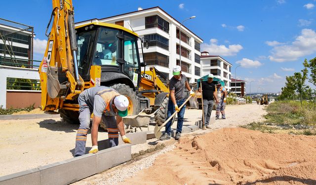 Tepebaşı’nda üstyapı çalışmaları sürüyor