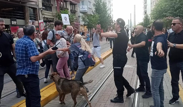 Sokak hayvanları için düzenlenen yürüyüşte gerginlik