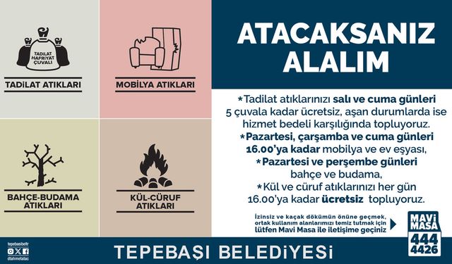 Tepebaşı’nda atık toplama hizmeti sürüyor