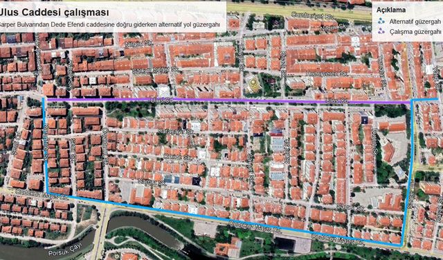 Ulus ve Sarper caddesinde sürücülere çalışma uyarısı