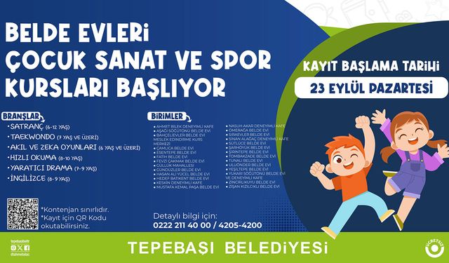 Çocuk programları için kayıtlar başlıyor