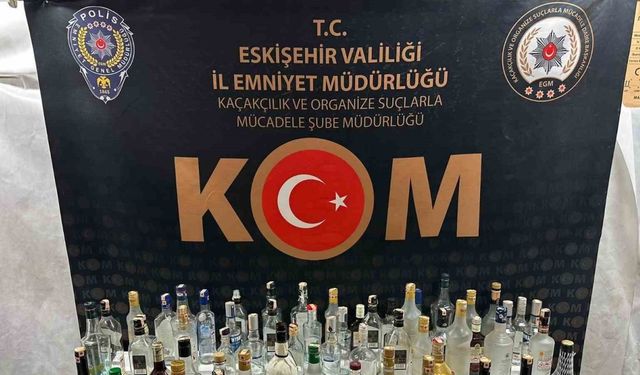 Eskişehir'de kaçak alkole polis operasyonu