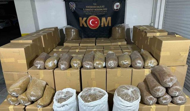 Eskişehir’de  2 ton kıyılmış tütün ele geçirildi